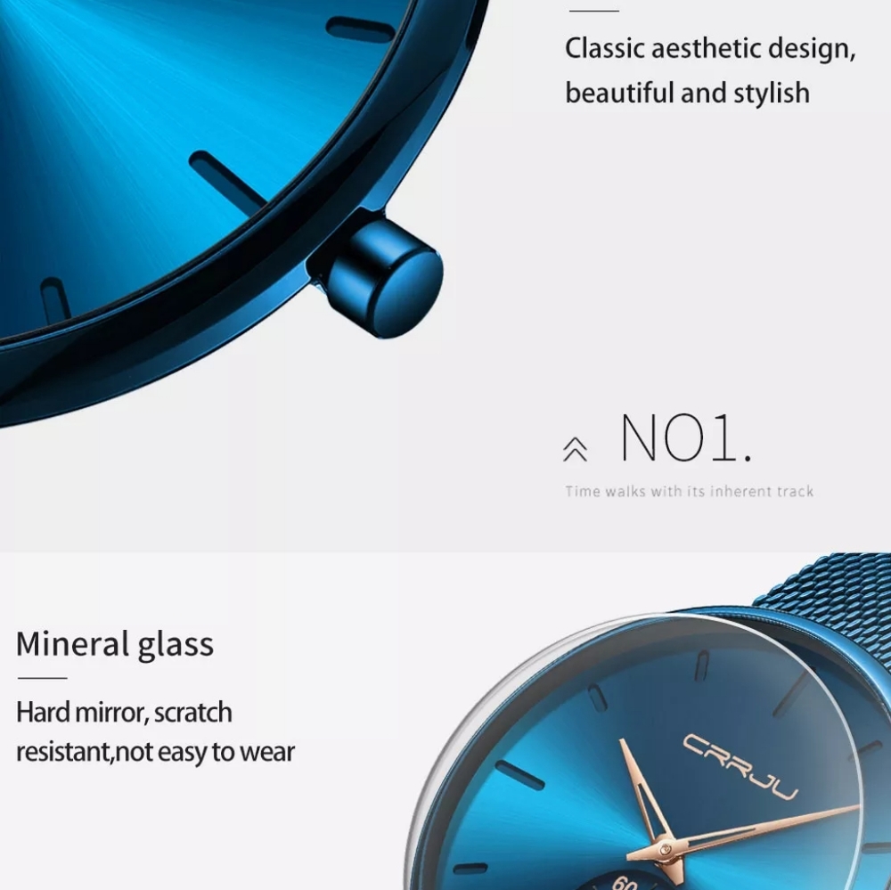 Blue Men Watch Top Luxury Brand Business Watches - Picture 7 of 8